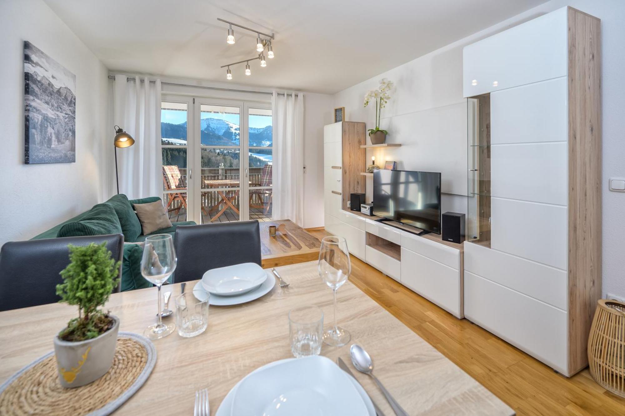 Haus "Bergblick" Ferienwohnung Falken Mit 1 Schlafzimmer Оберштауфен Экстерьер фото